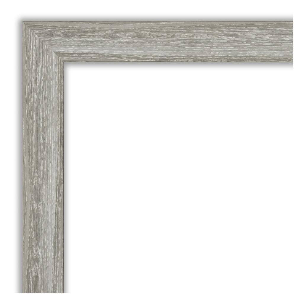 Rustic Weathered Grey Woodgrain Rectangular Bathroom Vanity Mirror