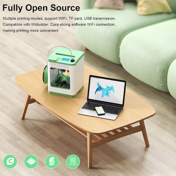 JAZAVA Wi-Fi Cloud Printing 3D Printer, Fully Assembled and Mini