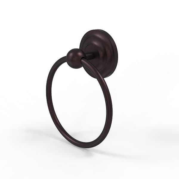 Allied Brass Que New Wall Mounted Towel Ring in Antique Bronze