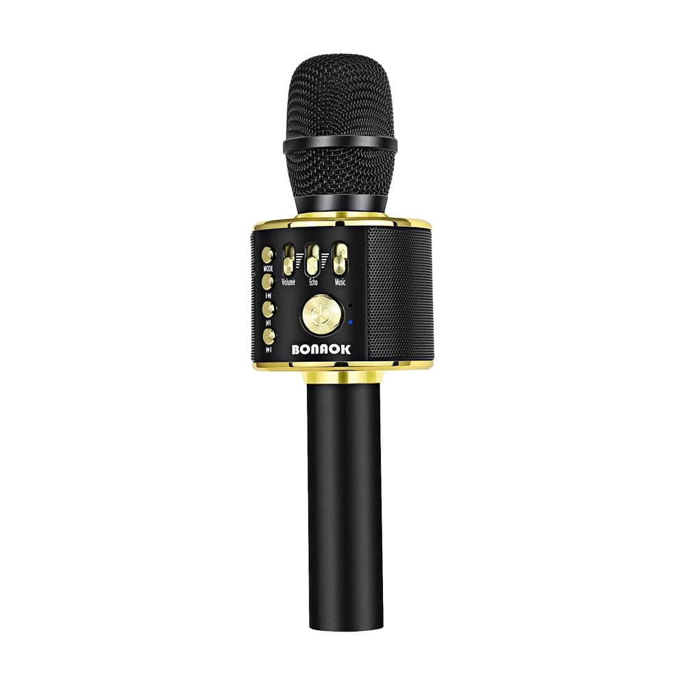High Compatibility Rechargeable Wireless Bluetooth Karaoke Microphone in Bl