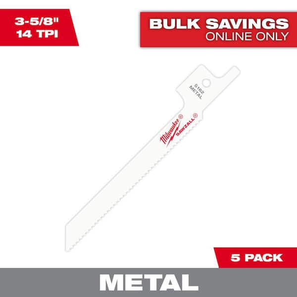 3-5/8 in. 14 TPI Metal Cutting SAWZALL Reciprocating Saw Blades (5-Pack)