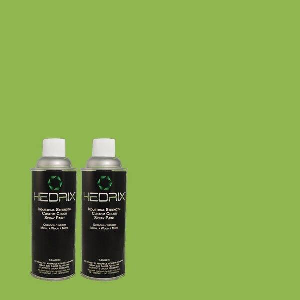 Hedrix 11 oz. Match of 1B59-6 Parisian Green Flat Custom Spray Paint (2-Pack)