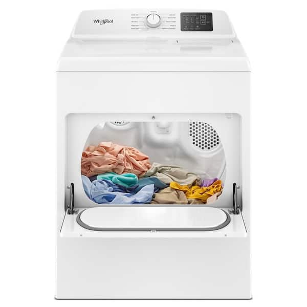 7.0 cu. ft. vented Top Load Electric Dryer in White with AutoSensing and Wrinkle Shield option