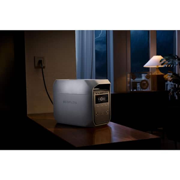EcoFlow DELTA Pro 3 draagbaar energiestation, 4096 Wh-LFP-accu, uitbreidbaar tot 12 kWh, AC-uitgangsvermogen van 4000 W bij 230 V, zonnegenerator voor thuisgebruik, campingaccessoires, campers