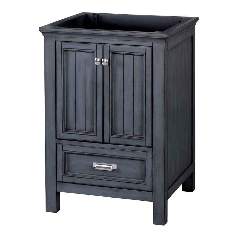 Harbor Blue 24" Wood Vanity Cabinet with Chrome Hardware