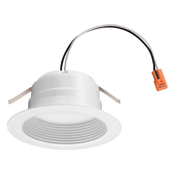 Lithonia Lighting Contractor Select E-Series 4 in. 4000K Cool White Integrated 720 Lumen LED Recessed Retrofit Baffle Trim