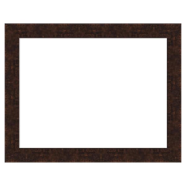 Amanti Art William Mottled Bronze Narrow 28 in. x 22 in. Polystyrene Framed Dry Erase Magnetic Memo Board