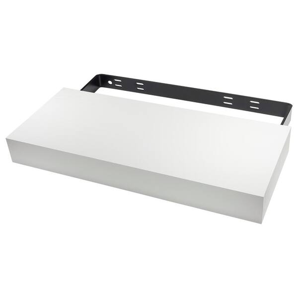 White Floating Shelf Kit, Invisible Shelves Home Depot