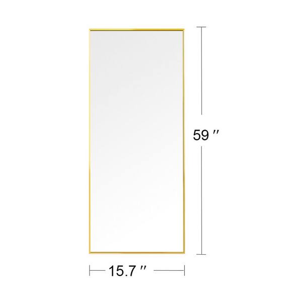 15.7 in. W x 59 in. H Full Length Gold WallMounted Mirror SN816C121 The Home Depot