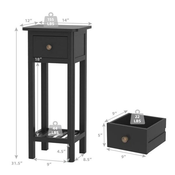 【保障できる】 14 Gymax in. Bedside End Tier 2 H in. 31.5 x D in. 12 x W 絵画