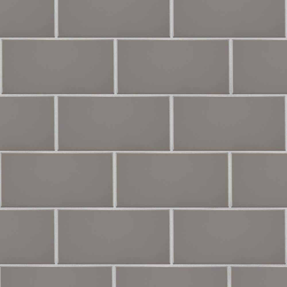 Merola Tile Piscina Brick Matte Dark Grey 95/8 in. x 191/2 in