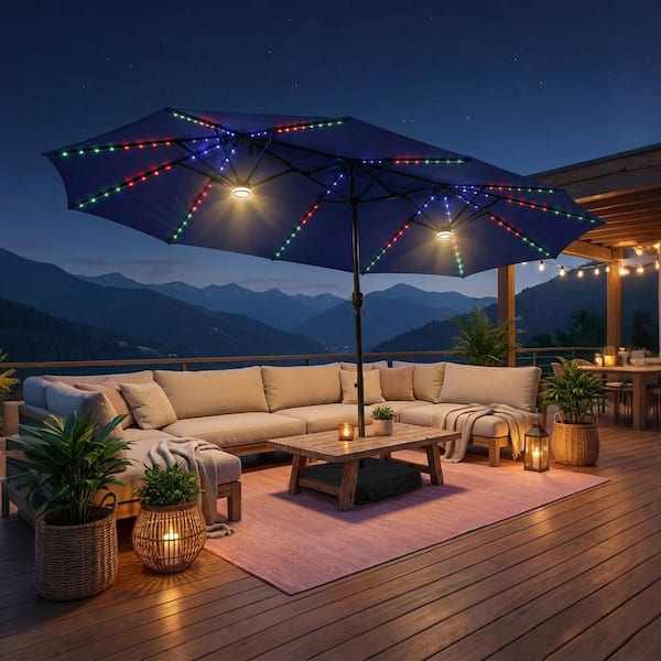 hayward 80 lbs. concrete patio umbrella base in black Resin Coated Costco 🇨🇦 Summer Markdowns! Color:Terylast Pear luna09 center pole umbrellas with