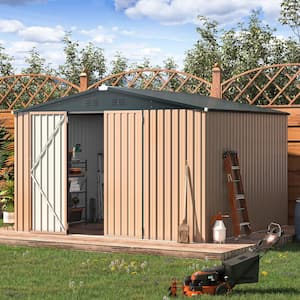 10 ft. W x 9 ft. D Metal Shed with Double Lockable Door (78 sq.ft.)
