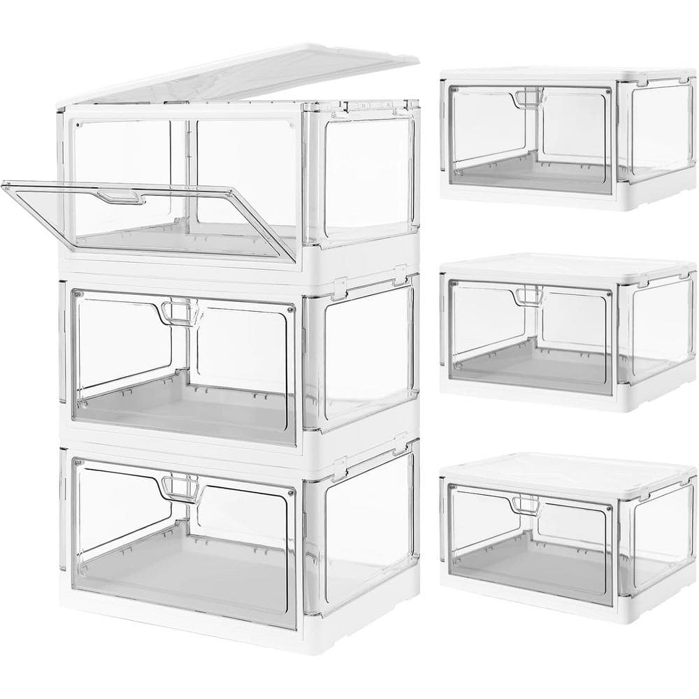 3 Pack Clear Storage Bins with Lids