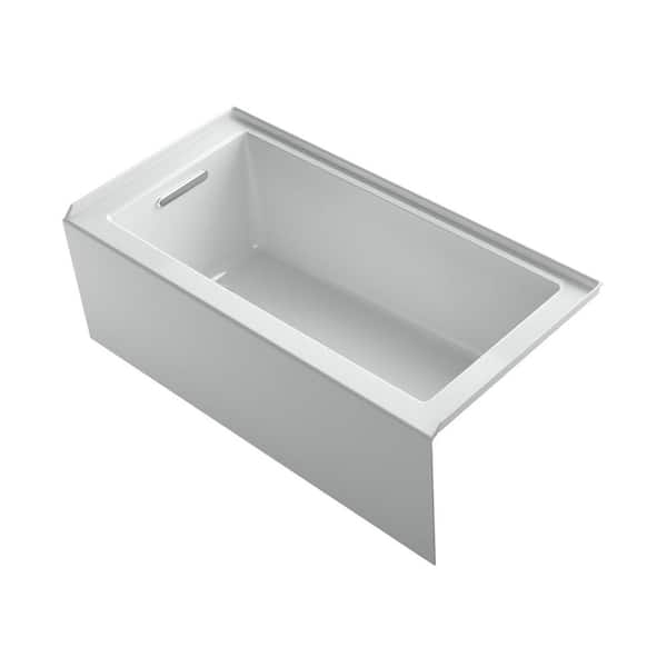 Underscore 60 in. Rectangular Alcove Left Drain Bathtub in Ice Grey Underscore 60 in. Rectangular Alcove Left Drain Bathtub in Ice Grey