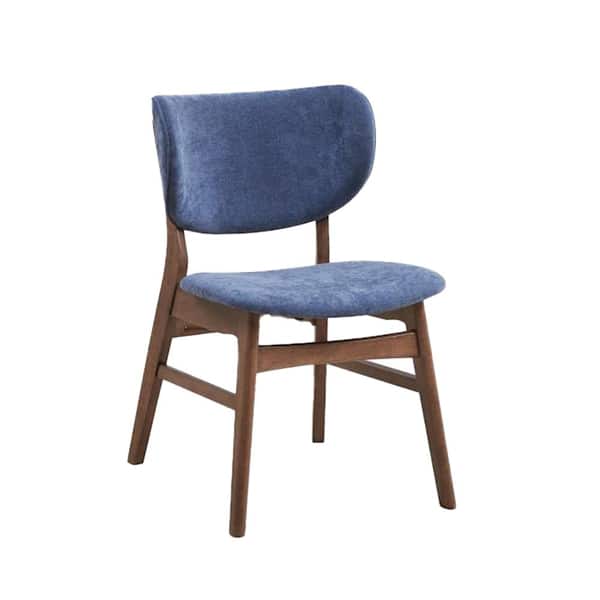 Acme Furniture Bevis Wood (Rubber Wood), MDF, Fabric, Foam Fabric Side Chair set of 1