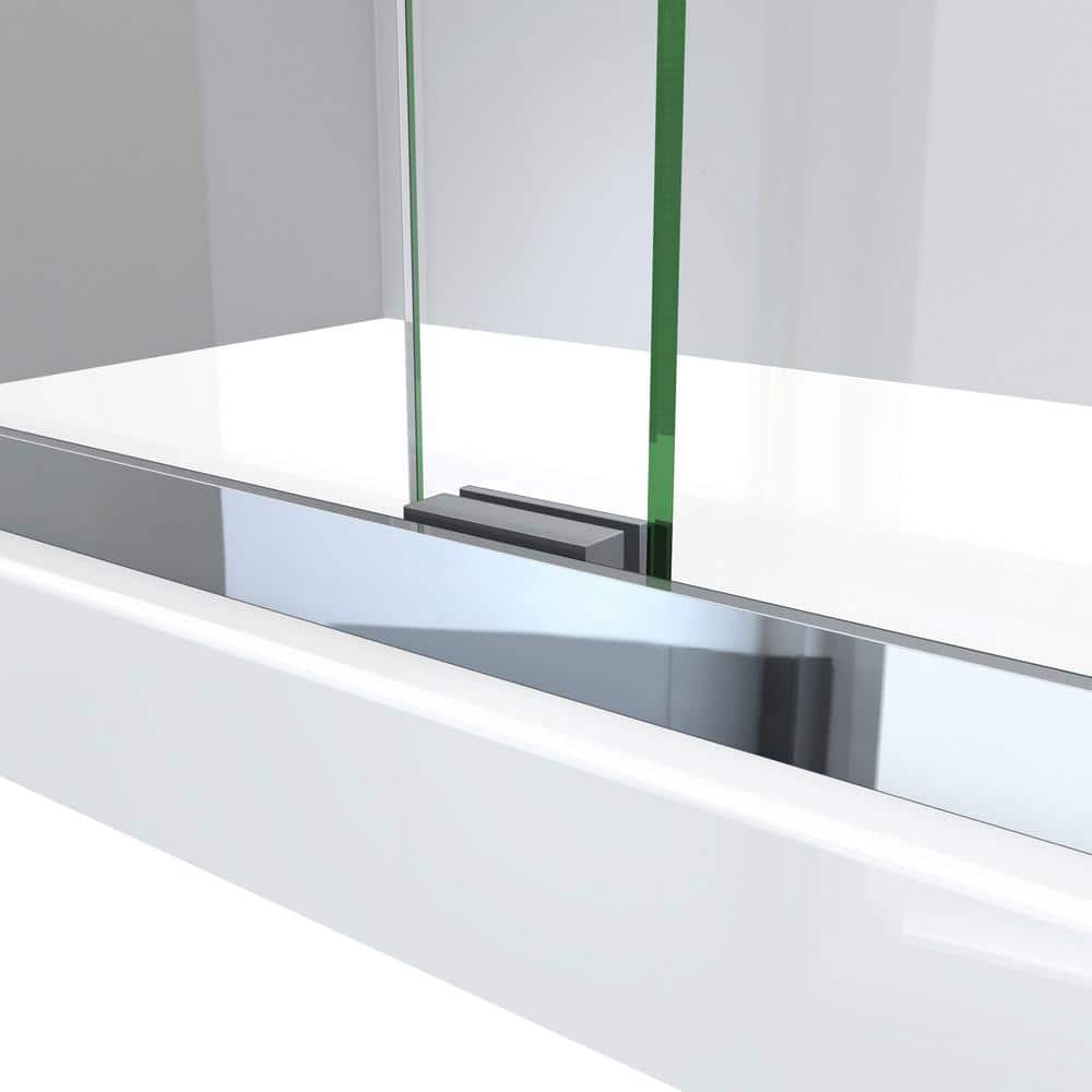 Charisma-X 60'' W x 76'' H Chrome Frameless Sliding Shower Door