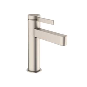 Finoris Single Handle Single Hole Bathroom Faucet in Brushed Nickel