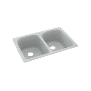 KSLS-3322 22 X 33 ® Dual Mount Double Bowl Sink In Ice