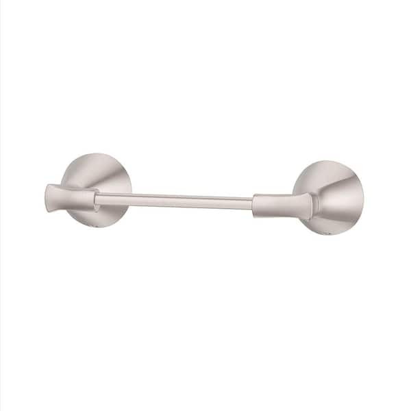 Willa Wall Mount Double Post Toilet Paper Holder in Spot Defense Brushed Nickel