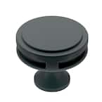 Oberon 1-3/8 in. (35 mm) Dia Matte Black Round Cabinet Knob