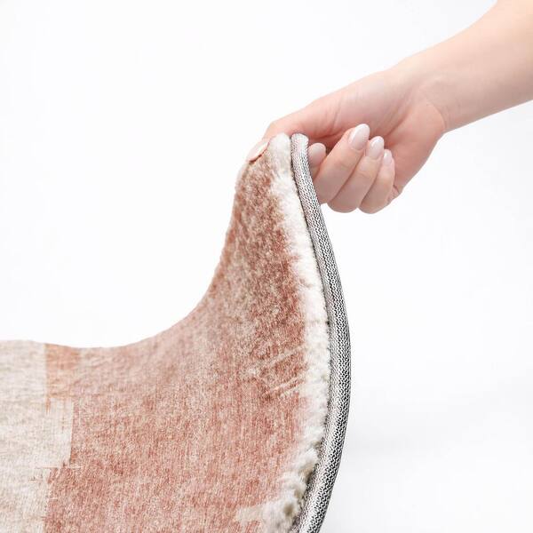 Dream Shag Premium Machine Washable Abstract ADS624 Blush 2 ft. x 3 ft. Accent Rug