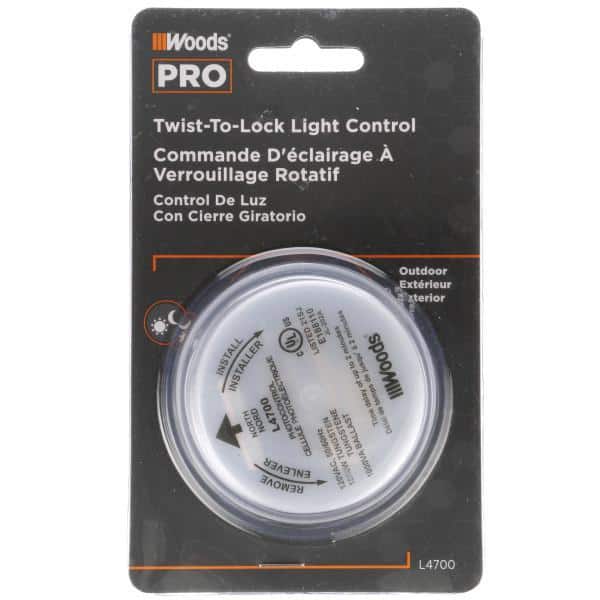 Gray Outdoor Twist Lock Photocell Sensor