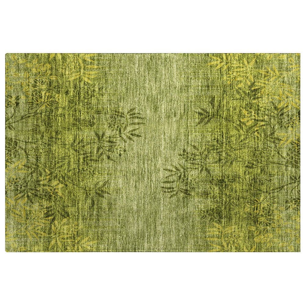 Dream Shag Premium Machine Washable Abstract ADS673 Olive 3 ft. x 4 ft. Area Rug price history on PriceWatchPro