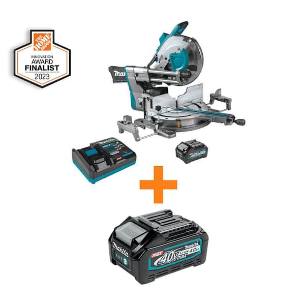 Makita 40V max XGT Brushless Cordless 12 in. Dual-Bevel Sliding Compound Miter Saw Kit (4.0Ah) with XGT 4.0Ah Battery