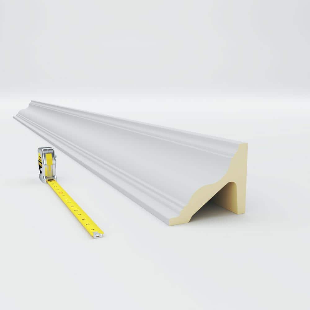 Primed Polyurethane Architectural Crown Moulding 7-ft 10-1/2-in