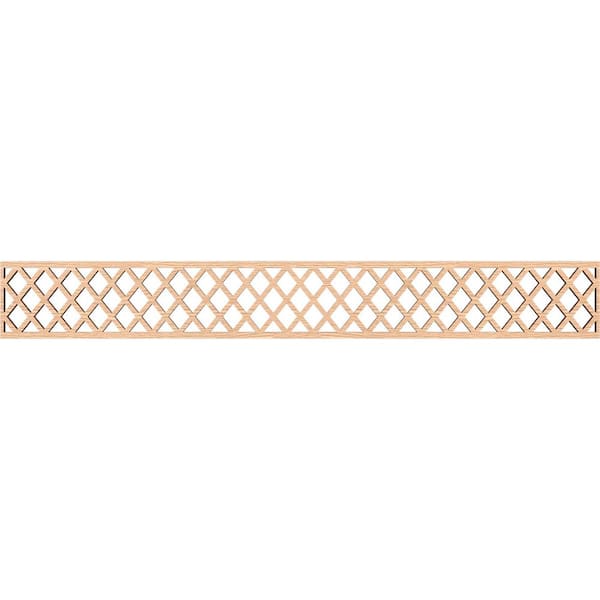 Ekena Millwork Manchester Fretwork 0.375 in. D x 46.5 in. W x 6 in. L Red Oak Wood Panel Moulding