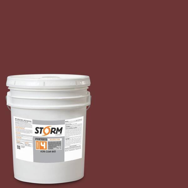 Storm System Category 4 5 gal. Redwood Matte Exterior Wood Siding 100% Acrylic Latex Stain