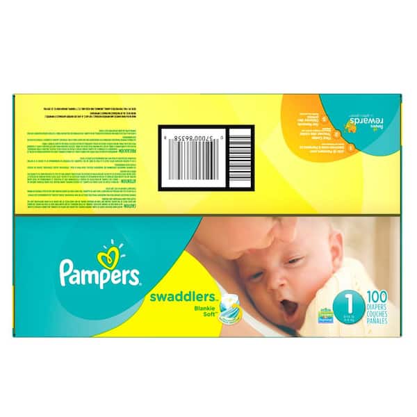 Pampers Swaddlers Size 1 Diapers (100-Count) 003700086358 - The