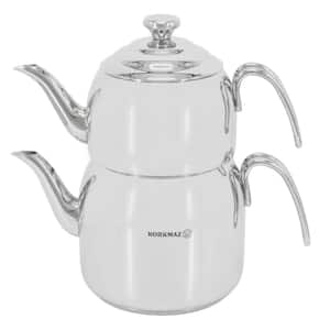 Droppa 2 Piece 1.1 and 2.3 Liter Stainless Steel Maxi Tea Pot Set