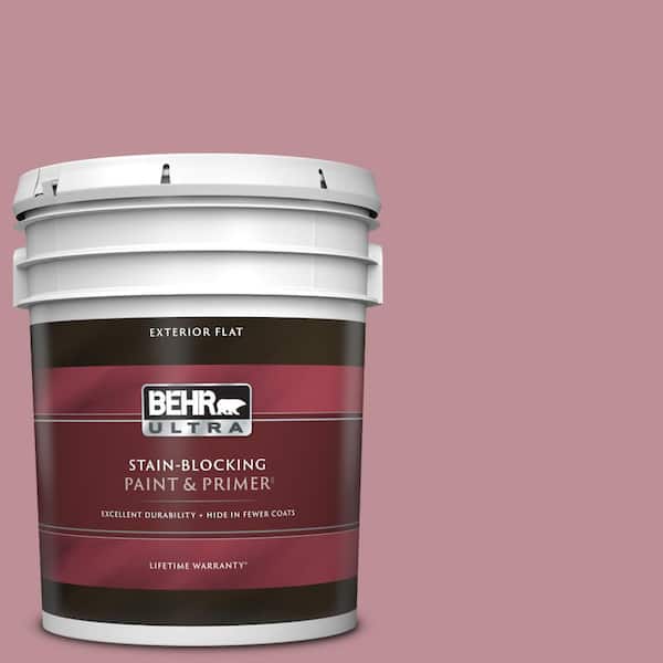 BEHR ULTRA 5 gal. #S130-4 Cherry Juice Flat Exterior Paint & Primer