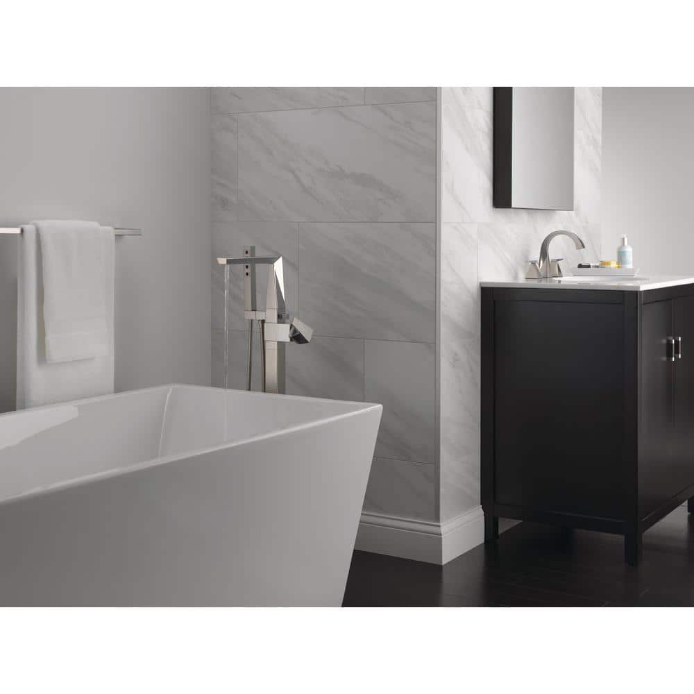 Trillian 16" Modern Widespread Stainless Steel Bathroom Faucet