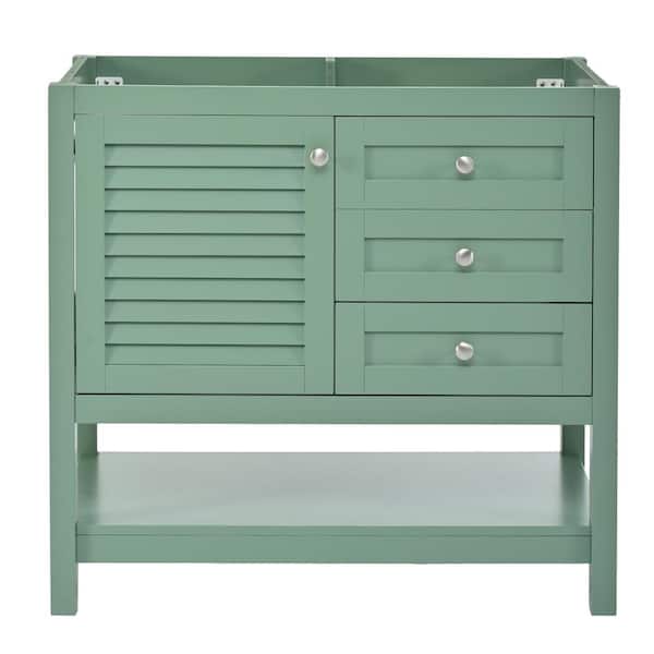 Staykiwi 36 in. W x 18 in. D x 33 in. H Freestanding Bath Vanity Cabinet without Top in Green