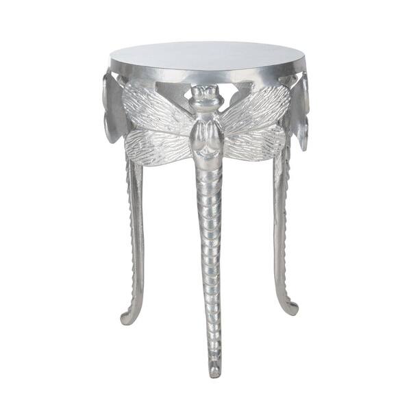 SAFAVIEH Melika Dragonfly Distressed Gold/White End Table