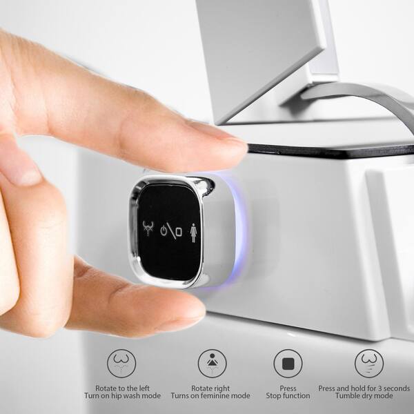 BWE Stylement Tankless Smart Bidet 1-Piece Toilet with Auto Features and Heated Seat