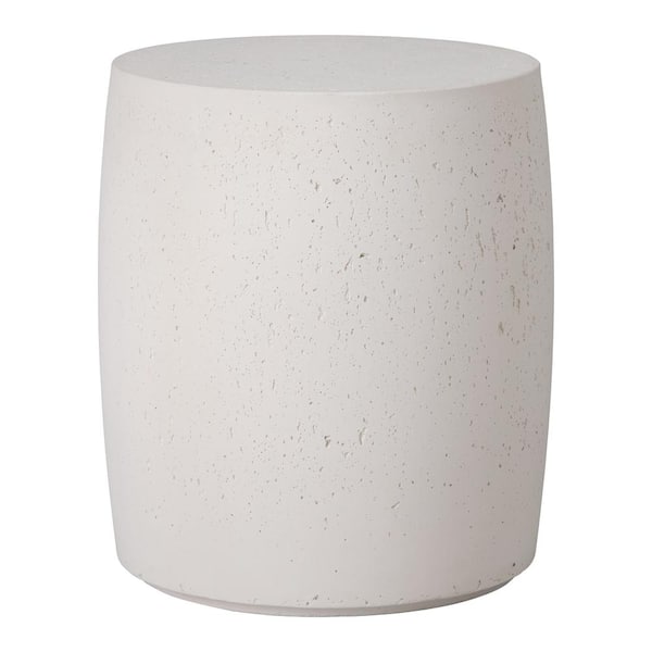 18 in. H Matte Terrazzo Chalk Round Terrazzo Garden Stool