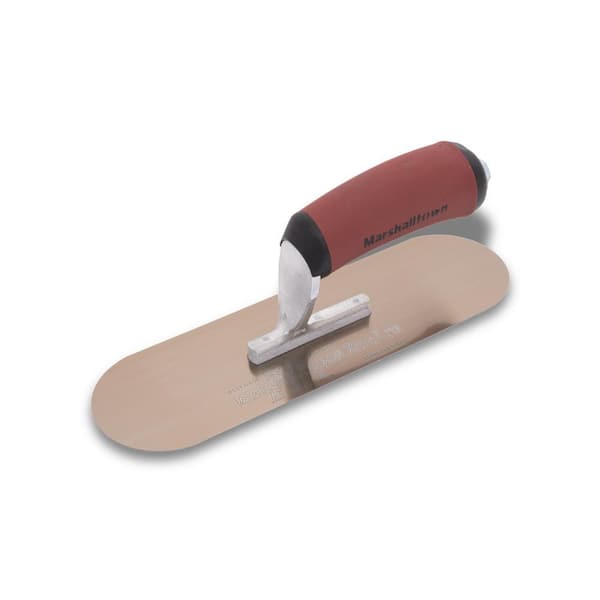 10 in. x 3 in. Golden Stainless Steel Pool Trowel - DuraSoft Handle