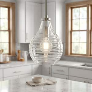 Genie 1-Light Brushed Nickel Mini Pendant