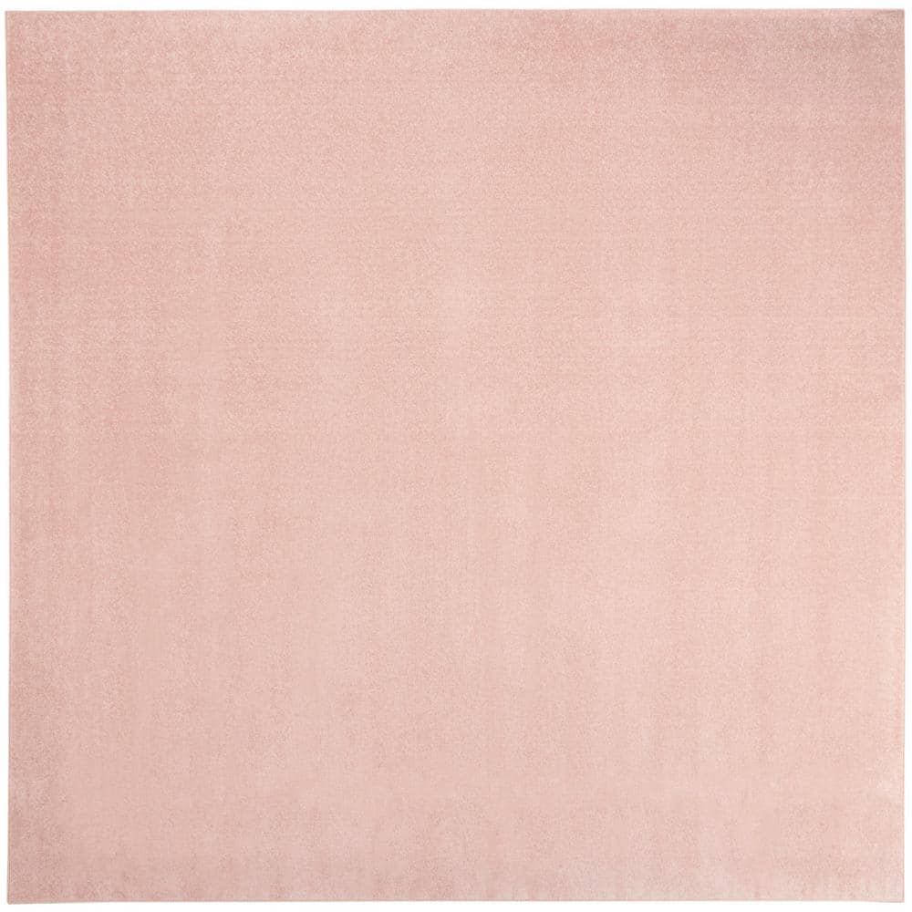 Orchid Pink Square Easy-Care Synthetic Area Rug 9' x 9'