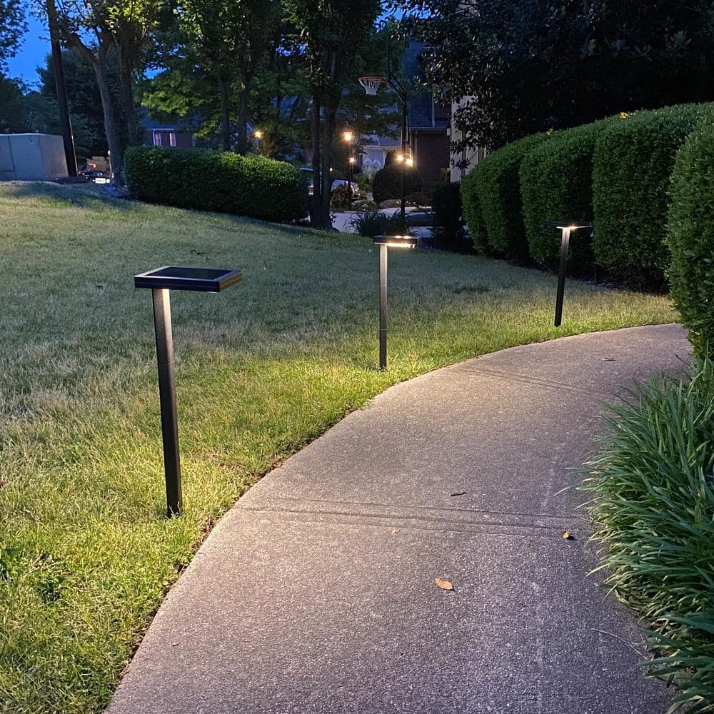 Bronze LED Solar Path Light with Adjustable Mounting Options