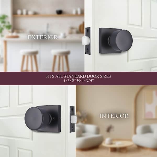 Ridgeway Gun Metal Passage Hall/Closet Door Knob 4-pack