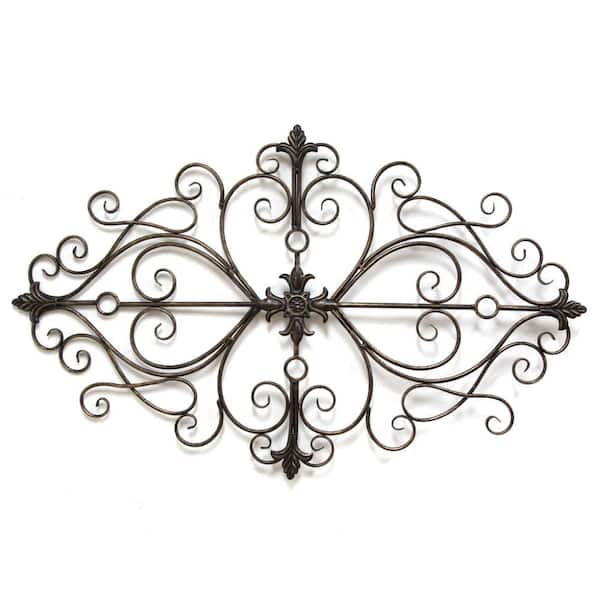 HomeRoots Black Traditional Metal Scroll Wall Decor 321359 - The ...