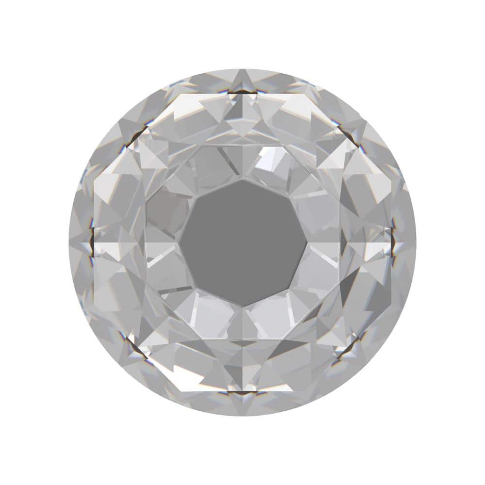 1-1/4 Inch Clear Glass and Chrome Round Cabinet Knob Set