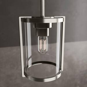 Astwood 1 Light Brushed Nickel Mini Pendant with Glass Shade Kitchen Light