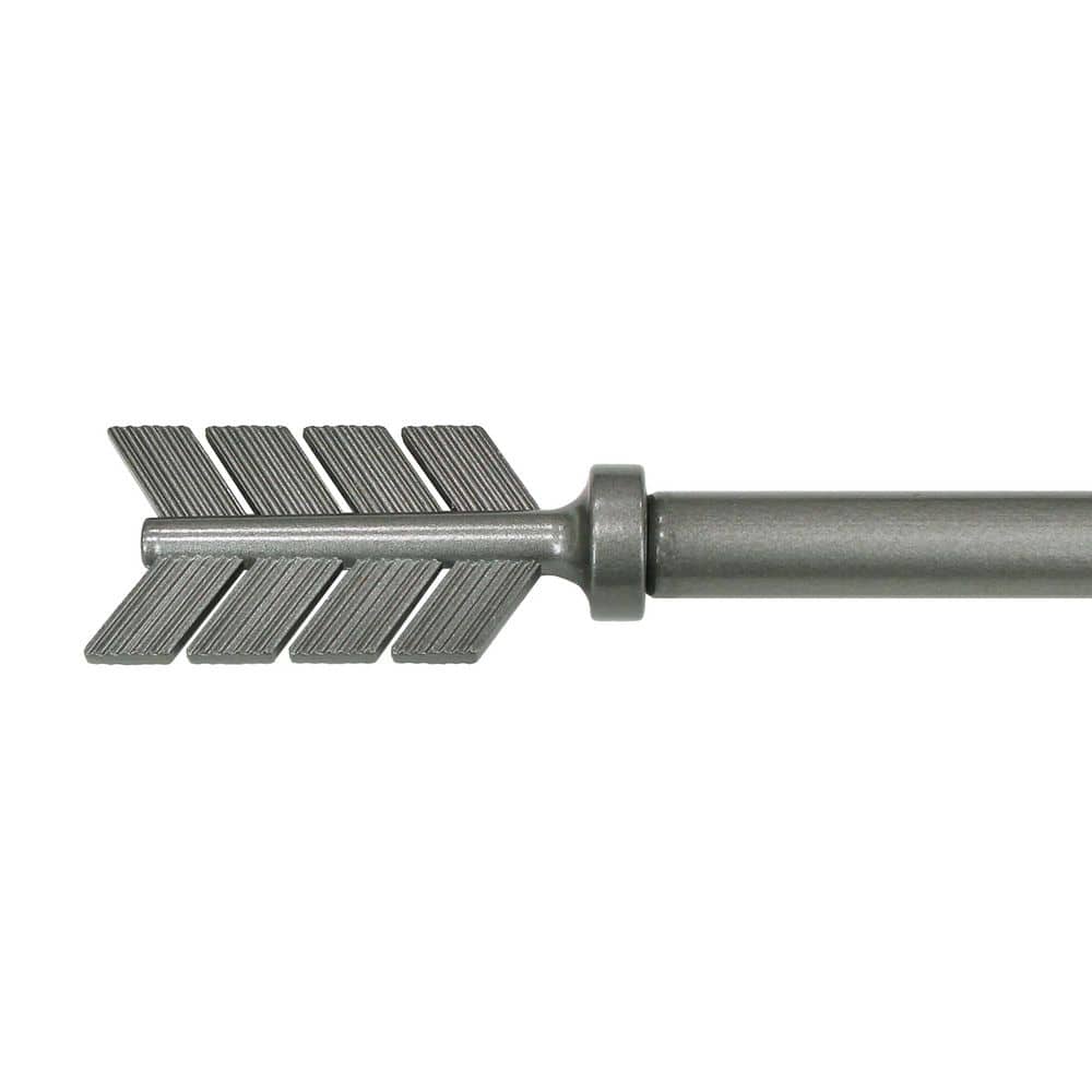 48 in.-84 in. Adjustable Single Curtain Rod 5/8 in. Dia in Pewter with Arrow Finials price history on PriceWatchPro