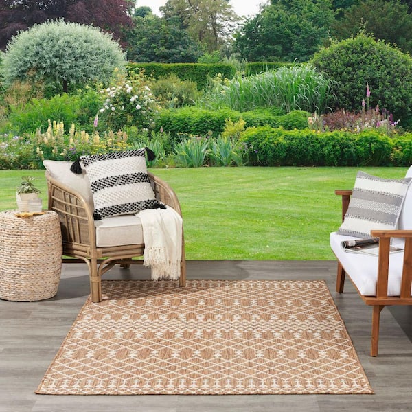 Positano Jute 5 ft. x 7 ft. Moroccan Contemporary Area Rug